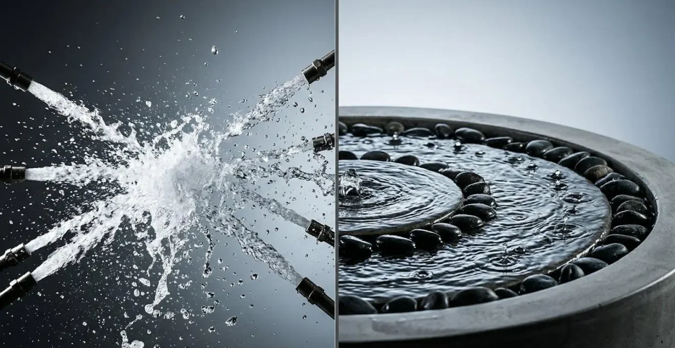 Visualisation métaphorique de la différence entre communication push et pull