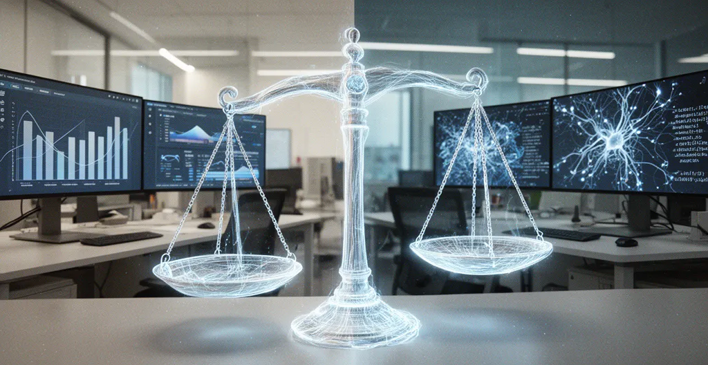 Comparaison visuelle entre data analyst et data scientist junior analysant des données