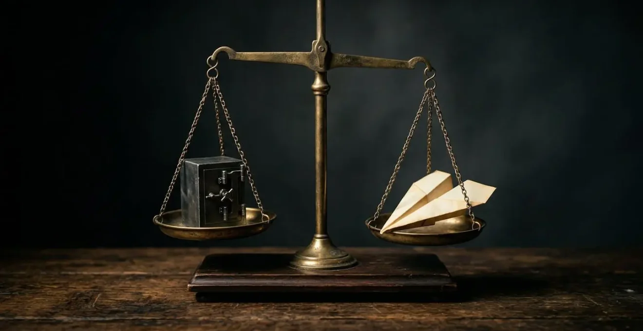 Balance symbolique entre sécurité et liberté entrepreneuriale