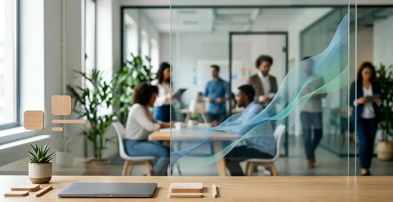 Interface utilisateur moderne avec indicateurs de performance et croissance du chiffre d'affaires