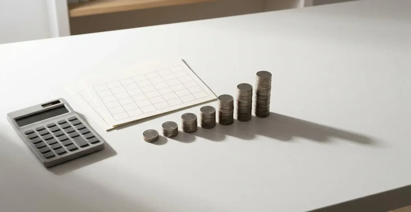 Calendrier et calculatrice sur bureau avec documents financiers